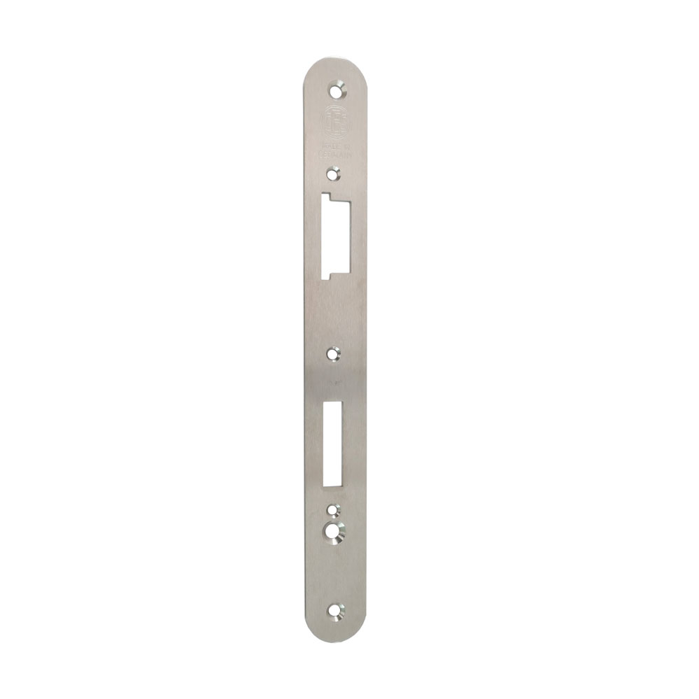 Edelstahl-Stulp 280x20 mm / falz / rund / DLS / passend zum PZ-Vario-Haustürschloss (92 mm)