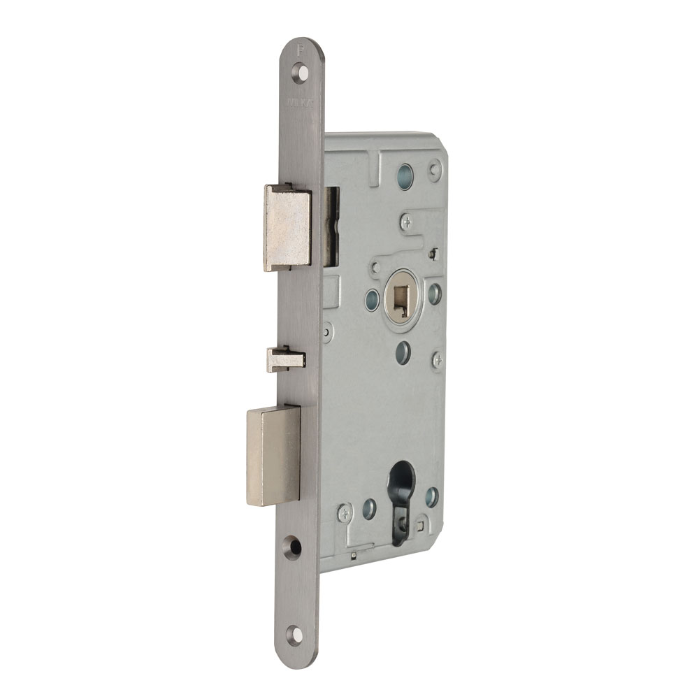 Selbstverr. Antipanikschloss Nr. 5495-DLS / mit Niro-Stulp 20x235 mm rund / 72mm / 55-Dorn / 8 mm