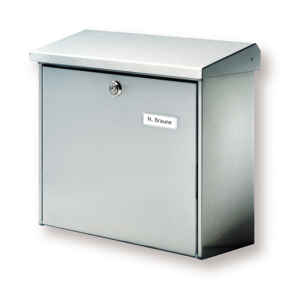 Burgwächter Briefkasten "Serie Comfort" Nr. 3913Ni / Edelstahl / B380 x H340 x T148 mm