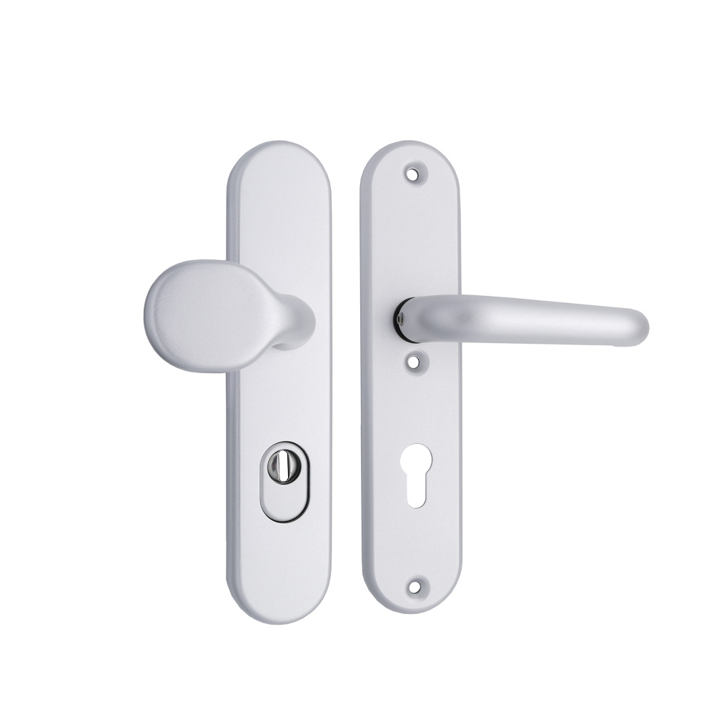 Alu-Sicherheitslangschildgrt. mit KZS 25597-KZS/ 72 mm/ m.Griffplatte / F1-elox.