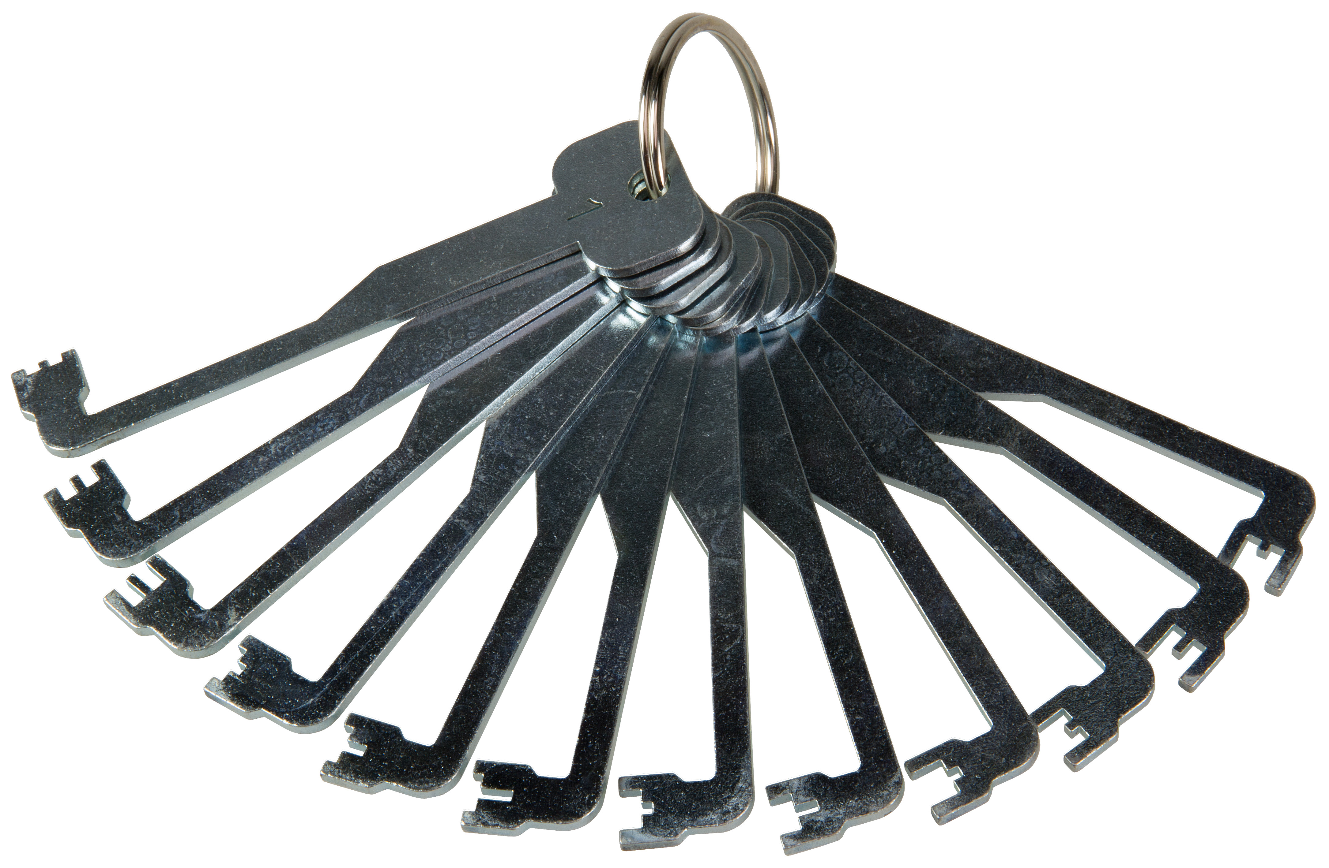 Sperrhaken für Einsteck-Chubb-Schlösser 12-teilig / Satz "K" / 1-12 Einsteck-Chubb, 18 mm