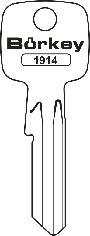 BÖRKEY Schlüsselrohling Nr. 1914 für TOK/WINKHAUS Rohling Fabrikat: BÖRKEY (XR-Original)