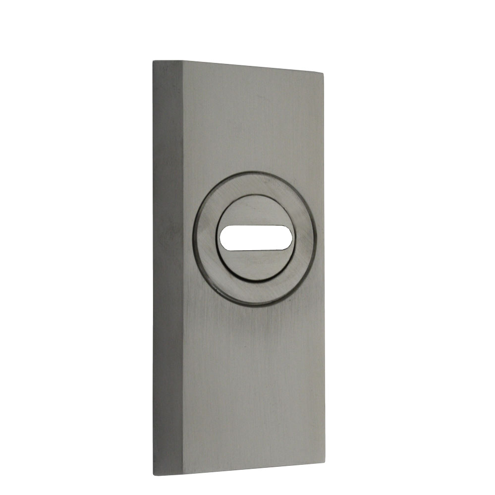 Kernzieh-Schutzrosetten für Metalltüren / Kantig Nr. 480 KZS, Edelstahl, 5-10 mm Zylindervorstand