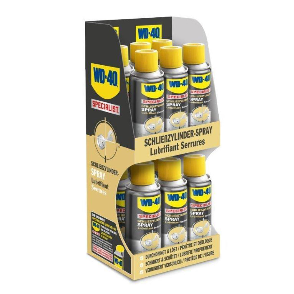WD-40 Schließzylinderspray-Set / 12 x 100 ml. im 12-er Hanging-Rack