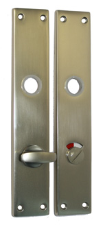 Gegossenes WC-Langschildpaar / Abmessung: 230x40mm Nr. 230/40WC / 78 mm Entfernung / F2-eloxiert