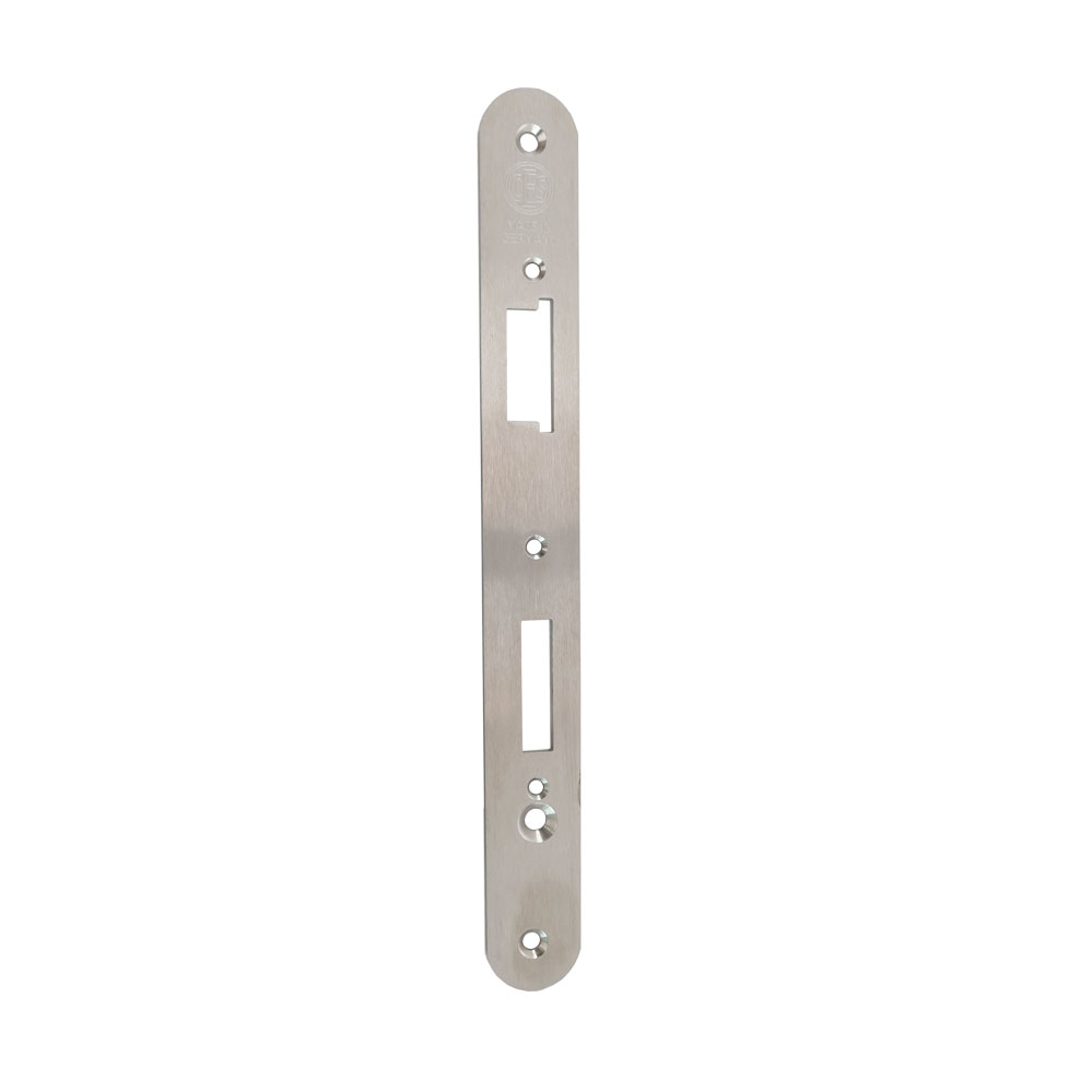 Edelstahl-Stulp 280x20 mm / falz / rund / DRS / passend zum PZ-Vario-Haustürschloss (92 mm)