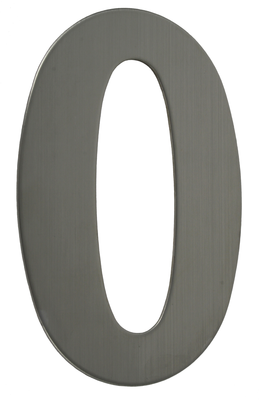 Hausnummer 0 inkl. Befestigungsmaterial Art.-Nr.: 45560 Edelstahl / Höhe 150 mm