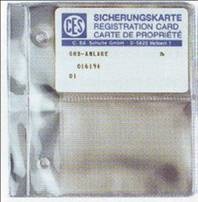 Klarsicht Doppeletui für 2 Sicherungskarten (1 Set = für 2 Sicherungskarten)