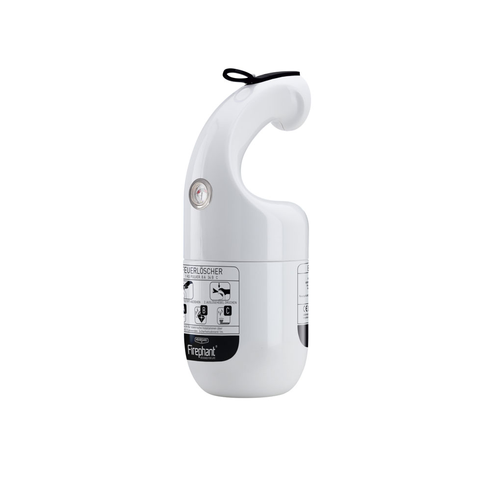 Firephant Design Feuerlöscher inkl. unsichtbarer Wandhalterung / Pulverlöscher / SONDERNETTOPREIS