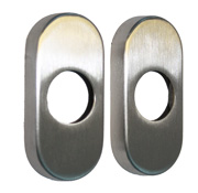 Drücker-Ovalrosetten mit Metall-Unterkonstruktion Drücker / Edelstahl Drücker-Ovalrosetten mit Metall-Unterkonstruktion Drücker / Edelstahl