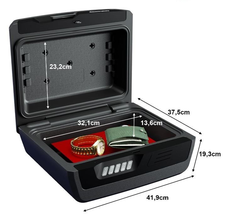 Feuersichere Dokumentenbox Nr. CHW30300EUR für DIN A4 / 30 Minuten feuerbeständig /10,2 Liter
