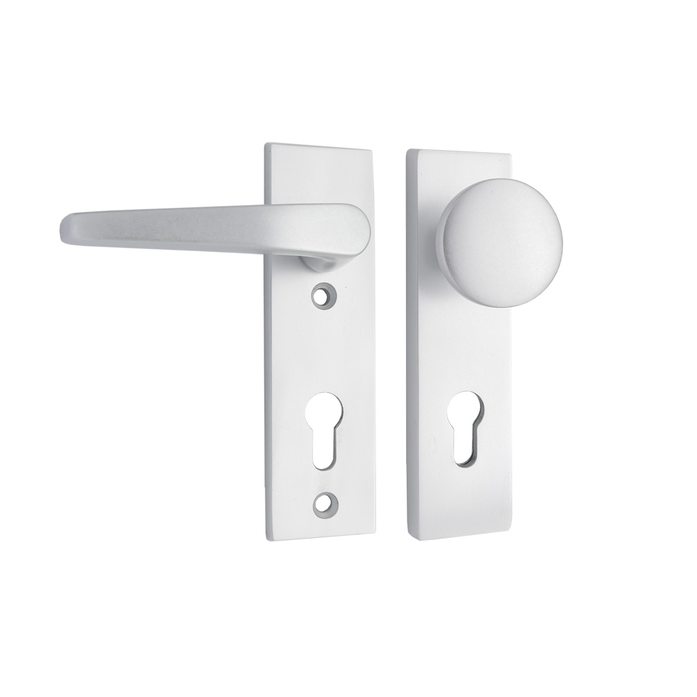 Schutzwechselgarnitur / 72 mm / Nr. 7212 KZW-F1/ Kurzschild / 12 mm Außenschildstärke / F1-elox.