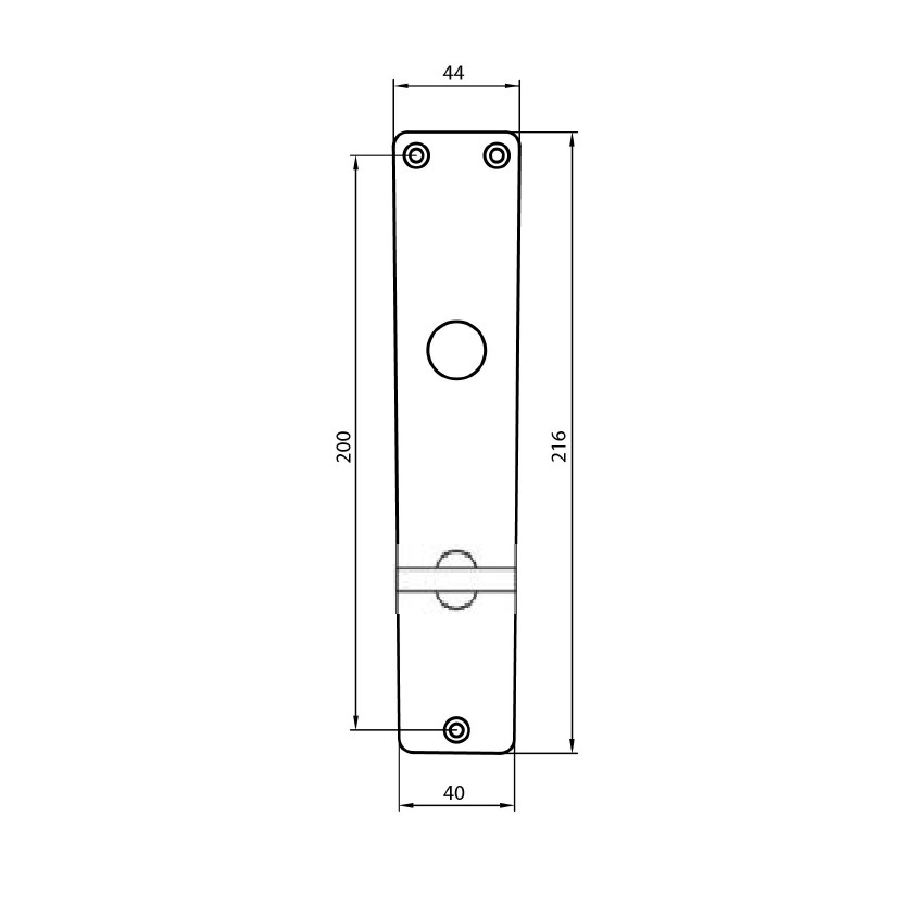 WC-Langschildpaar / Abmessung: 216 x 44/40 mm WC-Ausführung / 78 mm Entfernung / F1-eloxiert