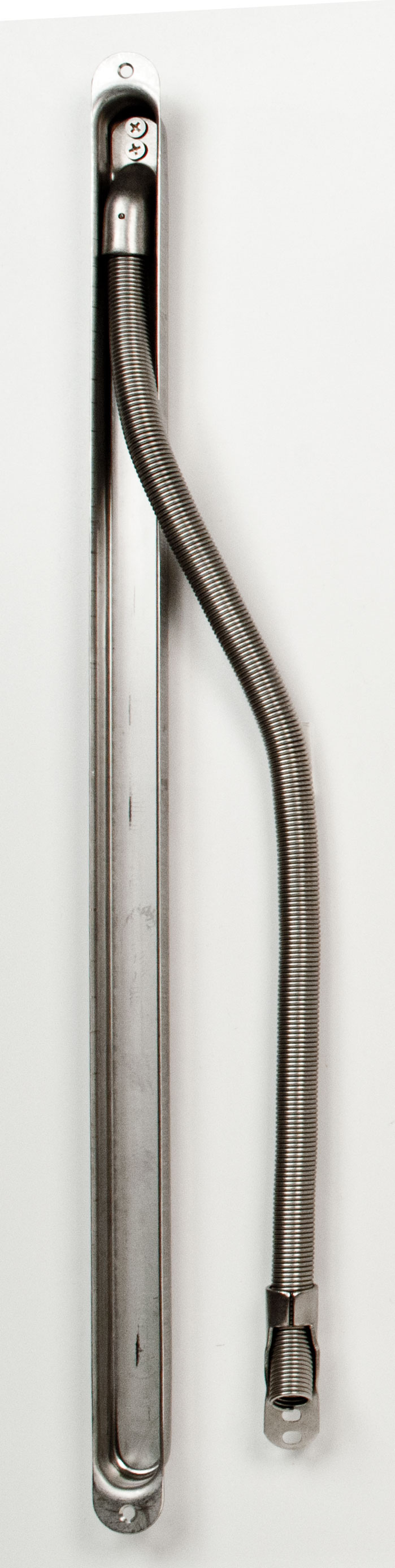 Kabelübergänge für Holztüren mit Einbaugehäuse aus Edelstahl: 22x480x17 mm / Spirallänge: 360 mm