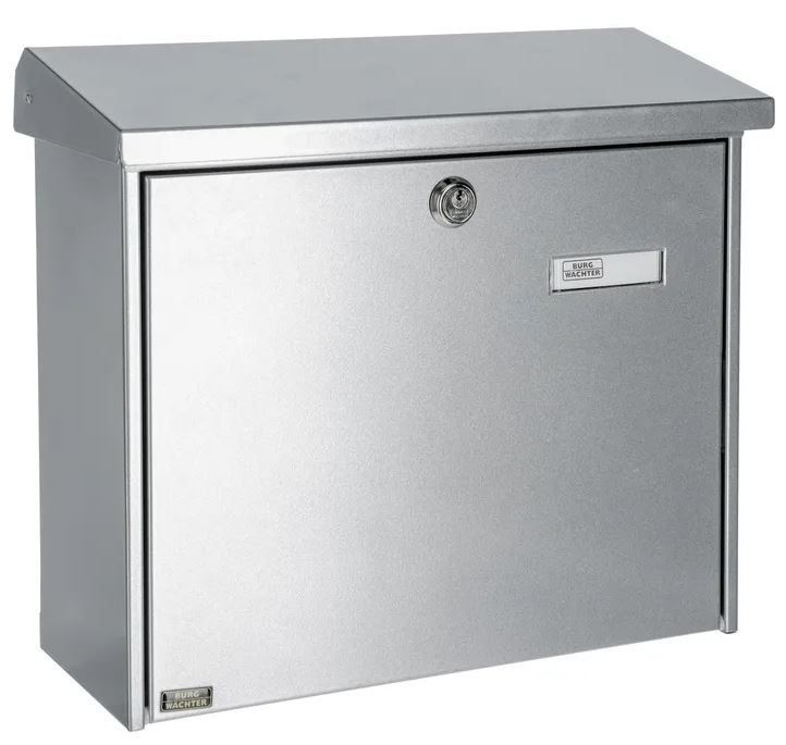 Burgwächter Briefkasten "Serie Comfort" Nr. 913Si / silberfarbig / B380 x H340 x T148 mm