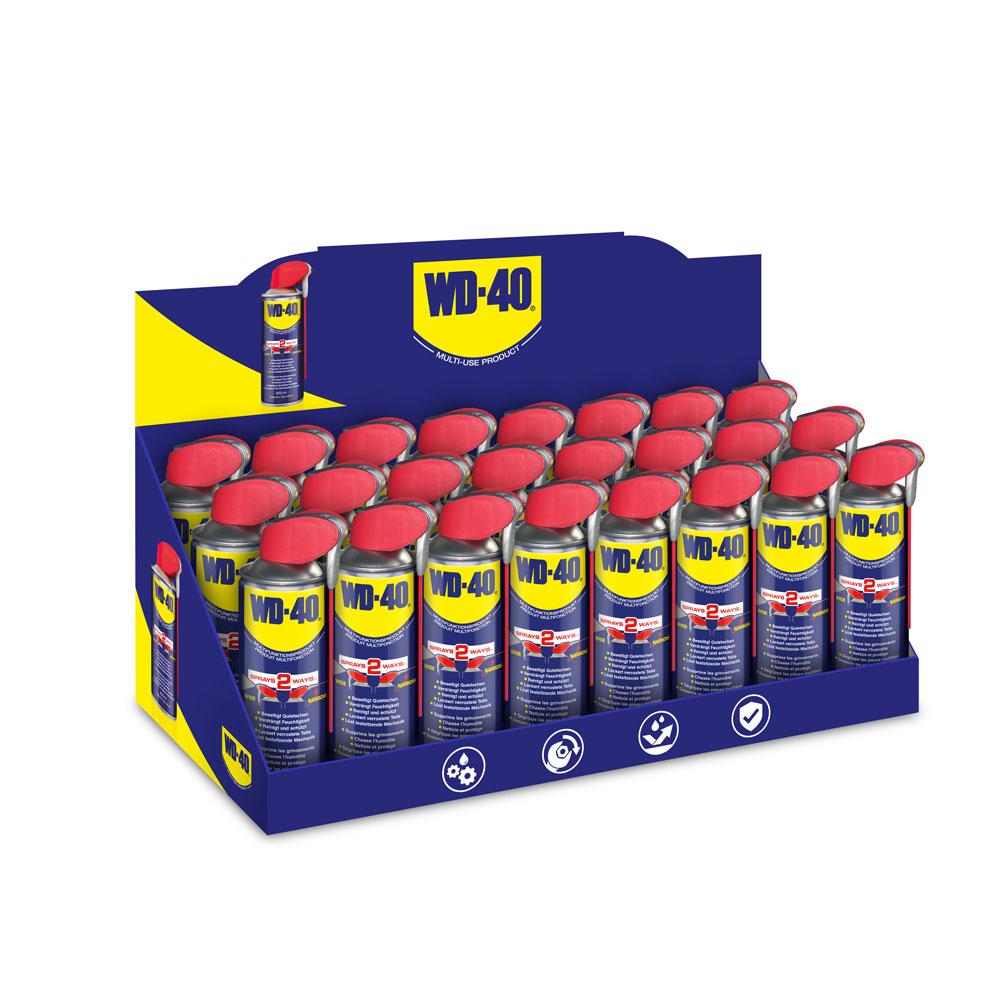 WD-40 Display mit 24x400 ml. Sprüh-Dose mit "Smart Straw"