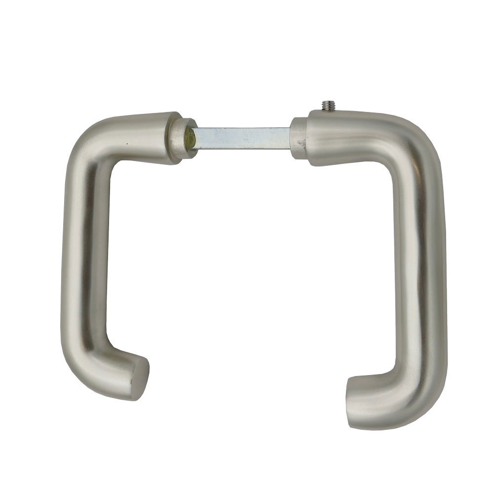 Haustür-Drückerpaar / U-Form / F2-eloxiert Nr. 4710H / 10 mm Vierkant