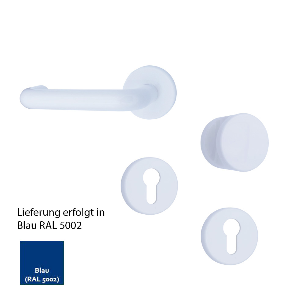 Nylon-Rosetten-Wechselgarnitur / Farbe: blau mit U-Formdrücker 8 mm / PZ-gelocht / DLS