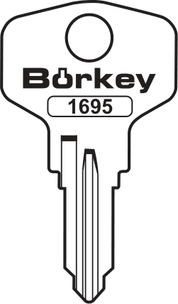 BÖRKEY Schlüsselrohling Nr. 1695 für BURG-WÄCHTER Rohling Fabrikat: BÖRKEY (33W, MS40 und 41)