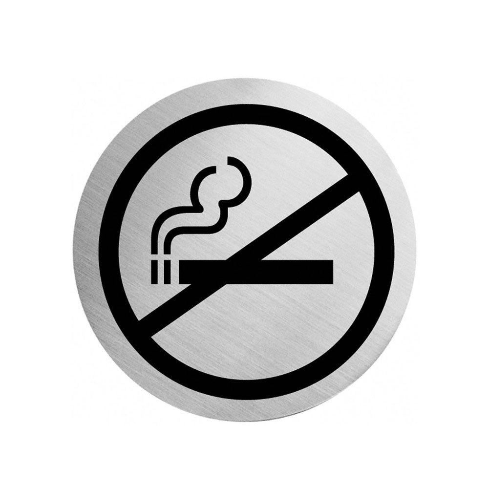 Selbstklebende Türschilder "Rauchen verboten" Art.-Nr.: 7016 EDELSTAHL, 60 mm Durchmesser Selbstklebende Türschilder "Rauchen verboten" Art.-Nr.: 7016 EDELSTAHL, 60 mm Durchmesser