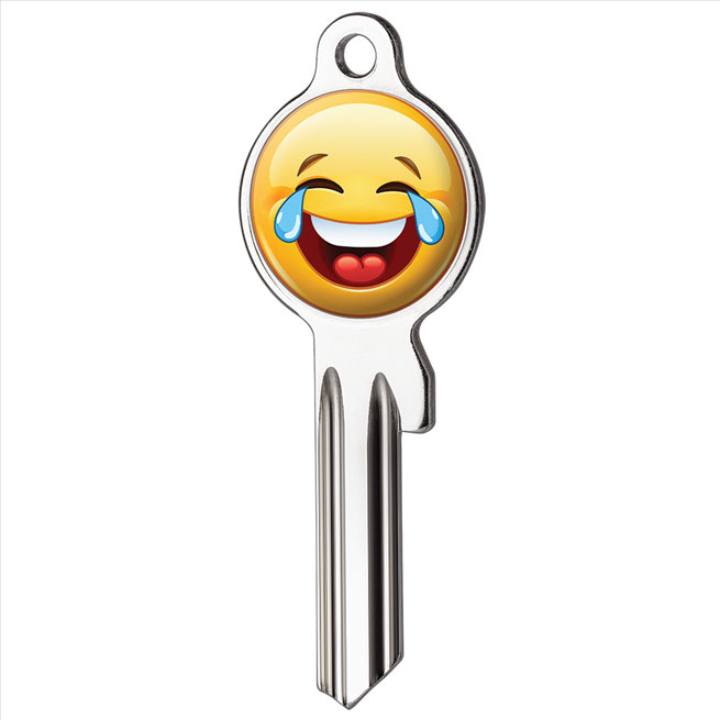 Universal-Schlüsselrohling "Smiley Keys" Nr. U-21D2 "Lachen Träne"