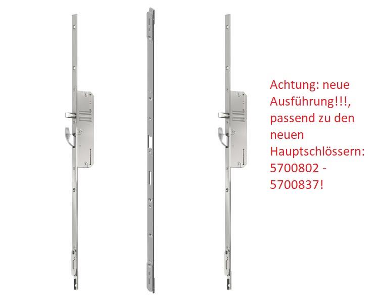 Stulpgarnitur für KFV-Reparaturverschluss RS1600SG / Hakenschwenkriegel+Bolzen / Stulp 16mm / 92mm