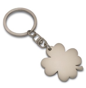 Schlüsselanhänger "Glücksklee" Art.-Nr.: 10193-M / mattsilber