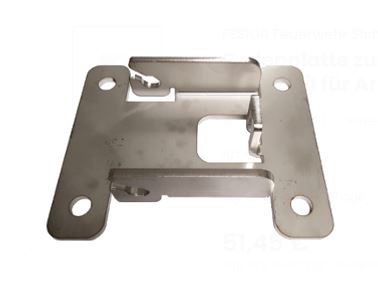 Extra-Bodenplatte zum Aufschrauben passend zum Absperrpfosten 47238 / Edelstahl