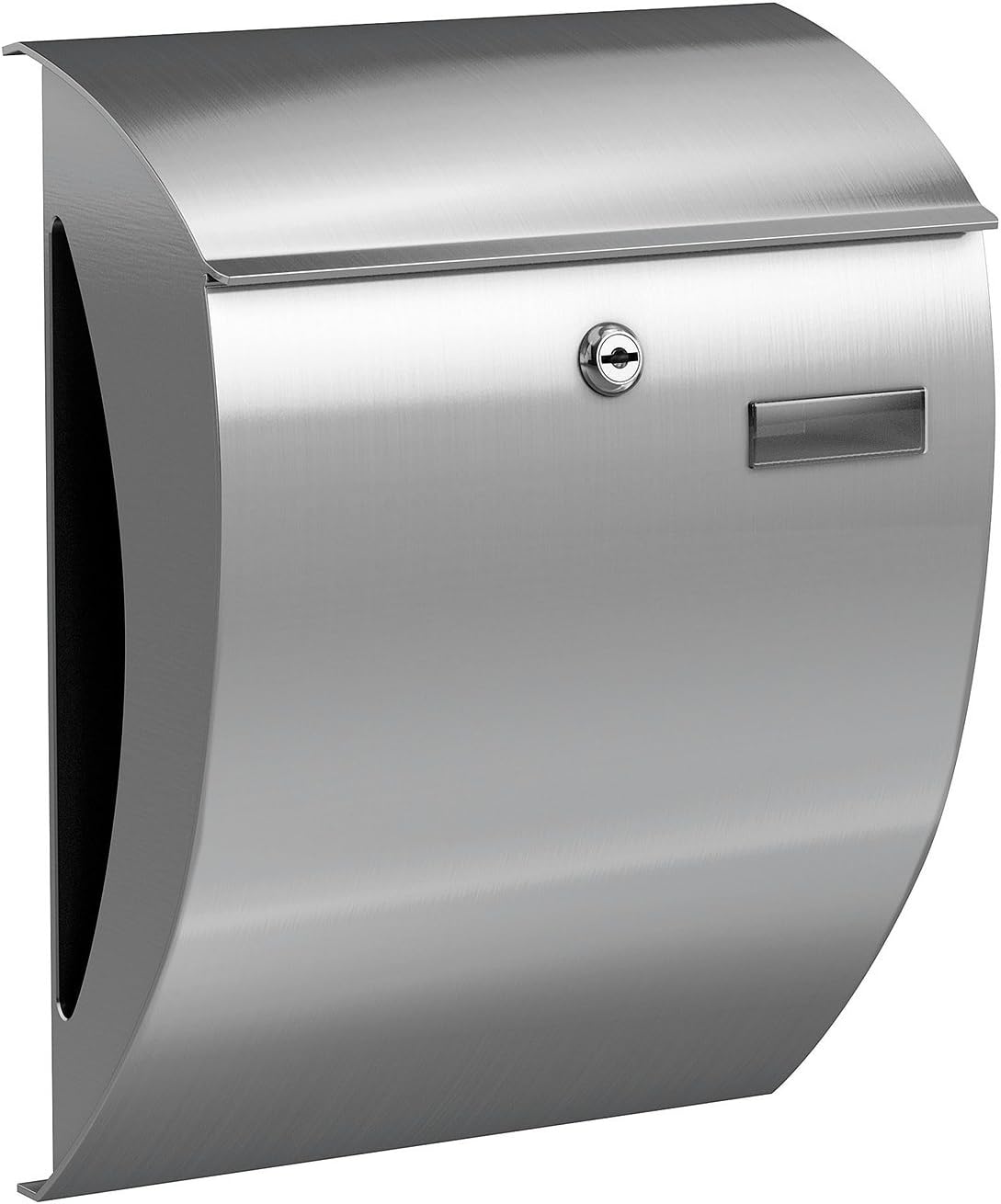 Briefkasten aus Edelstahl / mit Zeitungsfach Nr. BK 2000-E / mit Namensschild und 2 Schlüssel Briefkasten aus Edelstahl / mit Zeitungsfach Nr. BK 2000-E / mit Namensschild und 2 Schlüssel