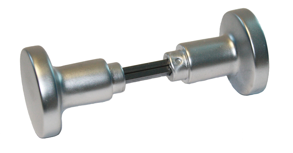 Flachknopf-Drückerpaar / 8 mm F1-eloxiert Flachknopf-Drückerpaar / 8 mm F1-eloxiert