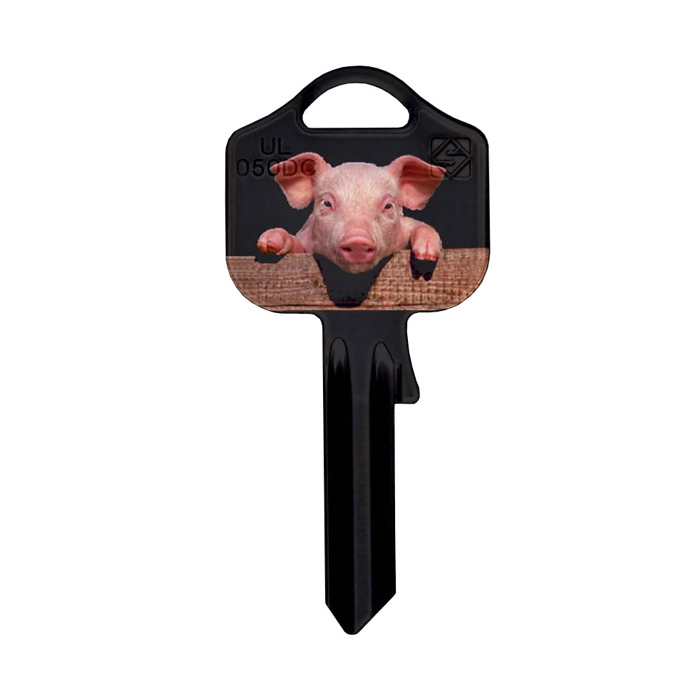 Universal-Schlüsselrohling "Schweinchen-Motiv"