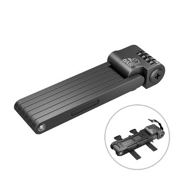 Faltschloss mit Zahlencode und mit Halterung schwarz / Gesamtlänge: 950 mm (flexibel) Faltschloss mit Zahlencode und mit Halterung schwarz / Gesamtlänge: 950 mm (flexibel)