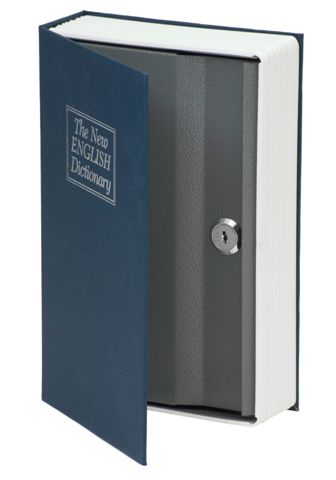 Geldkassette in Buchform / schwarz inklusive 2 Schlüssel