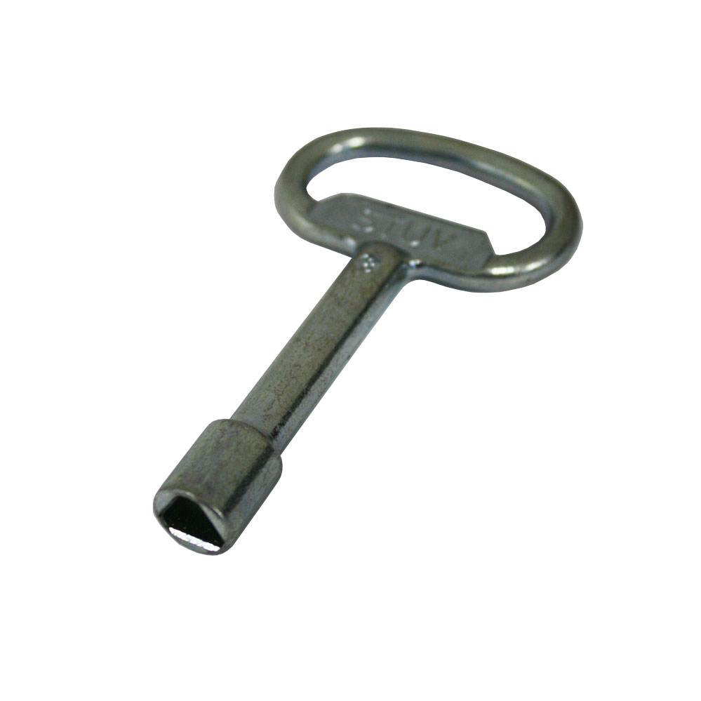Dornschlüssel / Dreikant / Druckguss verzinkt 7 mm / 85 mm Gesamtlänge Dornschlüssel / Dreikant / Druckguss verzinkt 7 mm / 85 mm Gesamtlänge