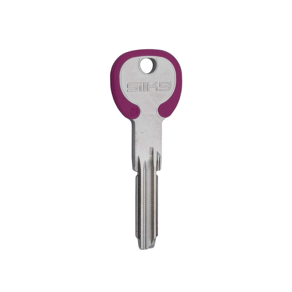 ABUS-Schlüsselrohling "SILKY"/Farbe: lila Bohrmuldenschlüssel