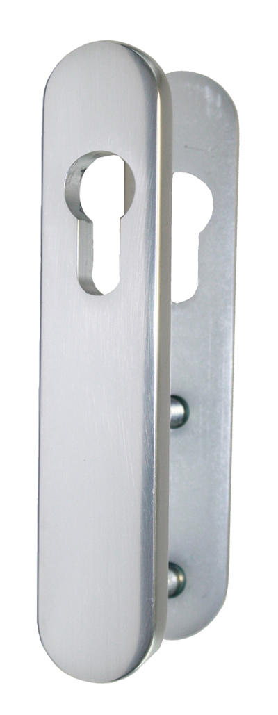 Sicherheits-Aluminium-Spezialrosettenpaar (MRR) F1-eloxiert / Außen-Rosette: 10 mm stark