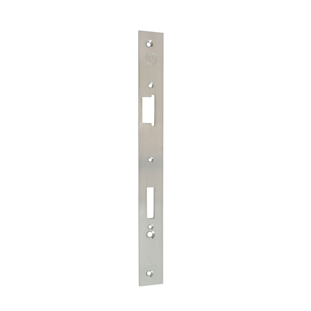 Edelstahl-Stulp 280x28 mm / stumpf / käntig / DRS/ für Vario-Haustürschloss 92 mm
