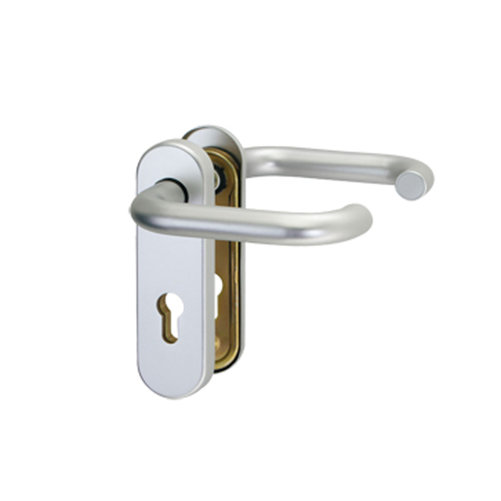 Alu-Schutz-Kurzschilddrückergrt. / F1 Zylindervorstand 11 mm / ES1 Alu-Schutz-Kurzschilddrückergrt. / F1 Zylindervorstand 11 mm / ES1