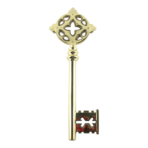 Übergabeschlüssel / BB-Ausführung Messing poliert massiv / Länge: ca. 250 mm