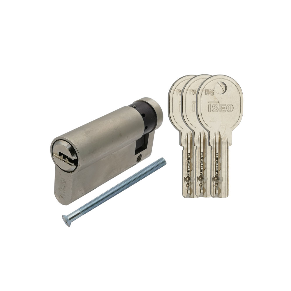 ISEO Bohrmulden-Profilhalbzylinder R6 Länge: 30/10 mm - gleichschließend