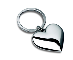 Schlüsselanhänger "Herz" Art.-Nr.: 10201-S / silberfarbig glänzend