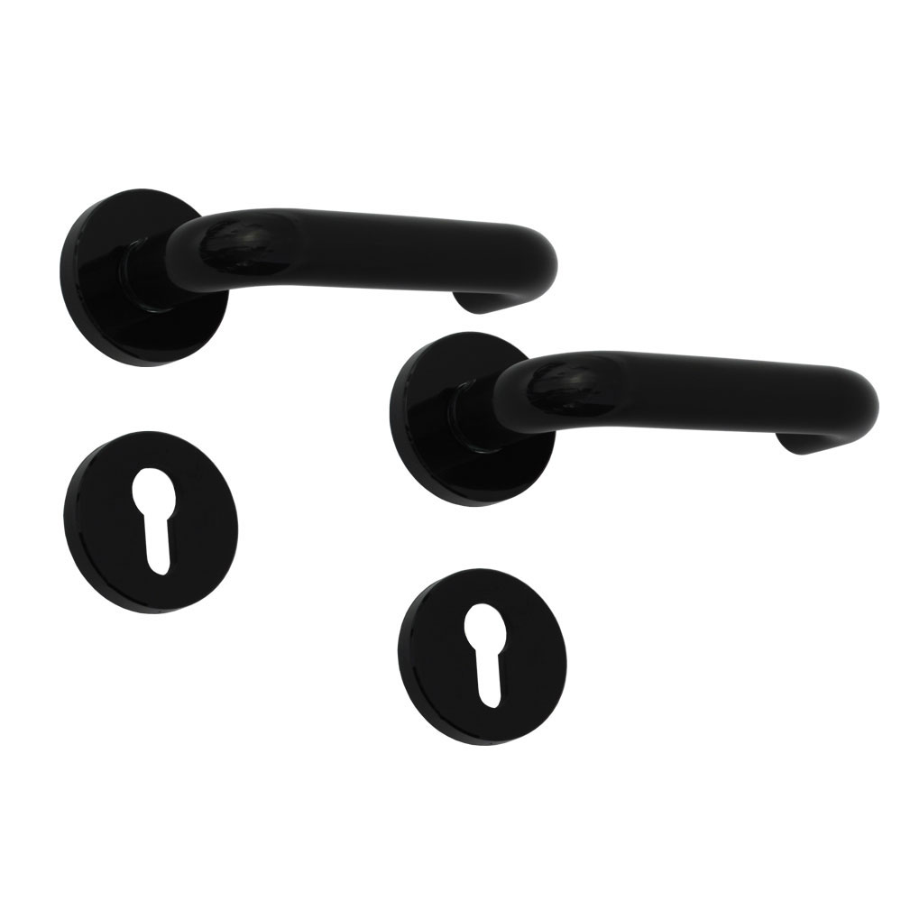 FH-Rosetten-Garnituren für Feuerschutzabschlüsse / 2900 R / schwarz RAL 9005 / 72 mm / 9 mm FH-Rosetten-Garnituren für Feuerschutzabschlüsse / 2900 R / schwarz RAL 9005 / 72 mm / 9 mm