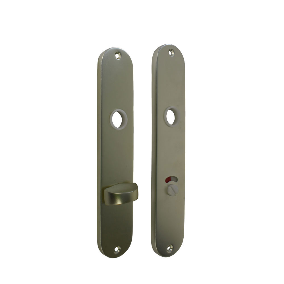 Oval gepresstes WC-Langschildpaar / 237 x 43 mm WC-Ausführung / 78 mm / F2-eloxiert / gepresst