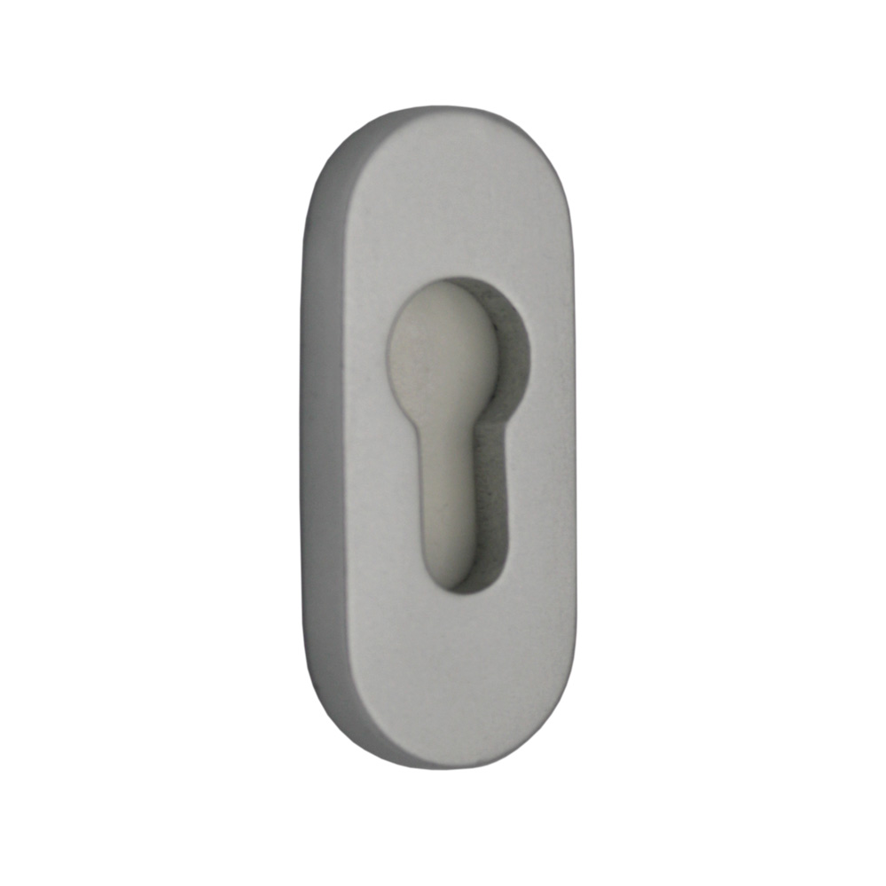 Kleberosette oval / PZ-gelocht Art.-Nr.: 450 / F1-eloxiert / 7,5 mm stark