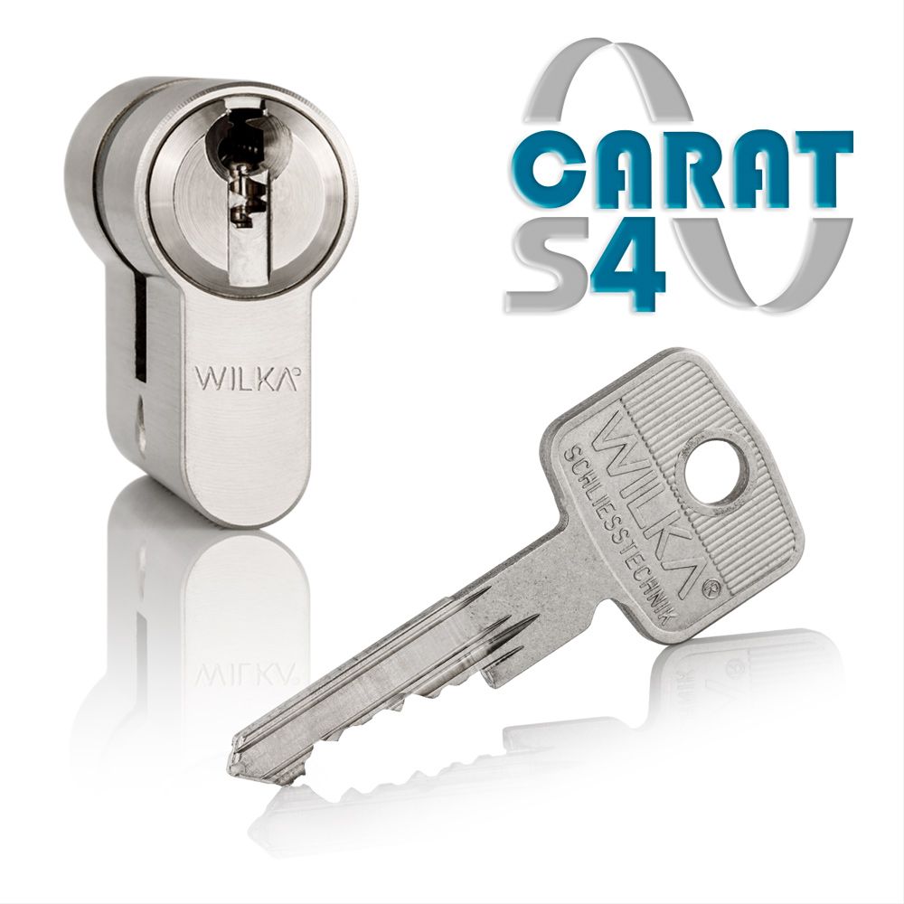 Profilhalbzylinder CARAT S4 mit Sicherungskarte Länge: 30/10 mm / verschiedenschließend