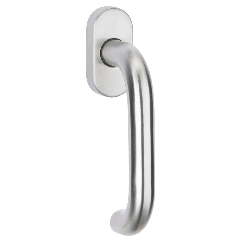 Fenstergriff mit Rasterung / Edelstahl / U-Form mit 2 x 7 mm Vierkant-Stiften (lose)