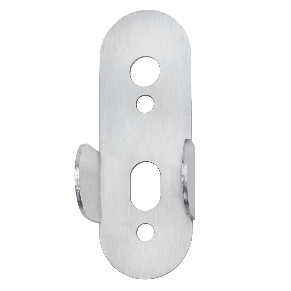 Abreißschutz für Elektronikzylinder / Edelstahl matt gebürstet / gelocht für Kurzschildbeschläge