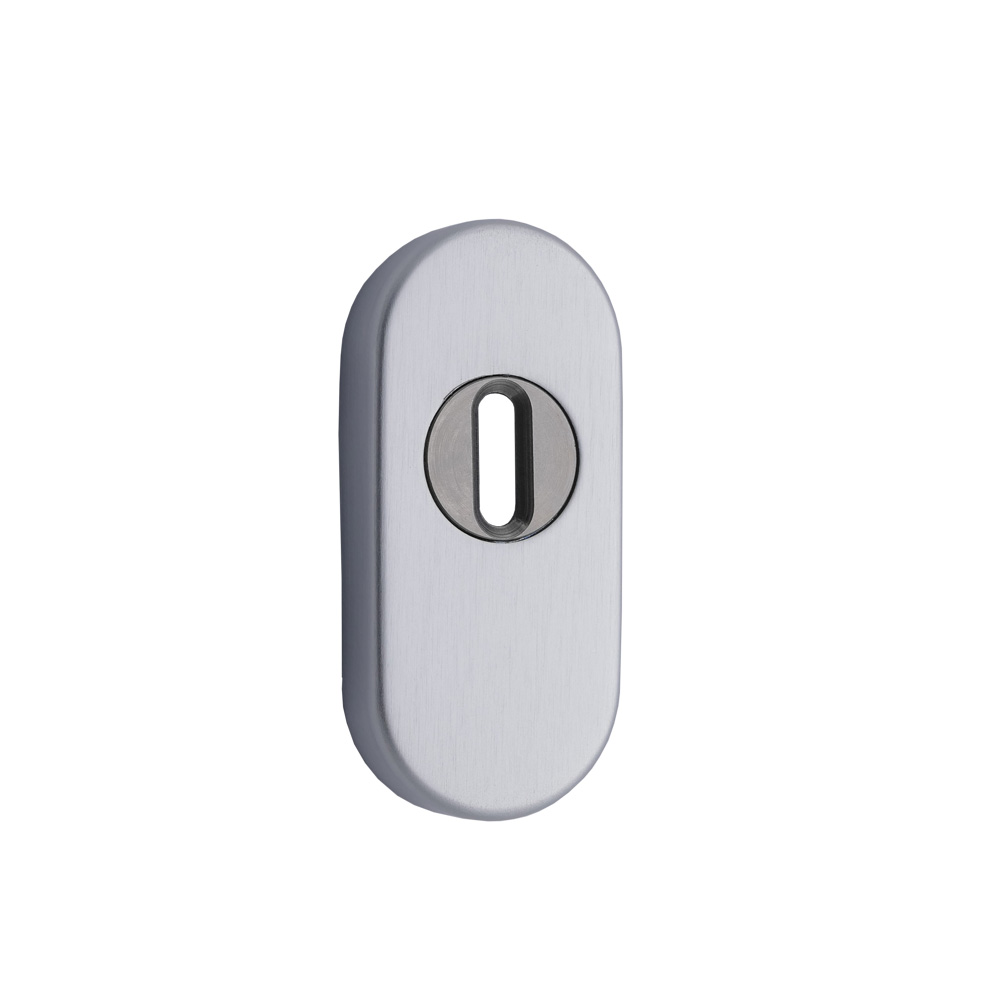 Kernziehschutz-Schieberosette für Metalltüren 465 KZS oval, F1, bis 7,5 mm Zylindervorstand