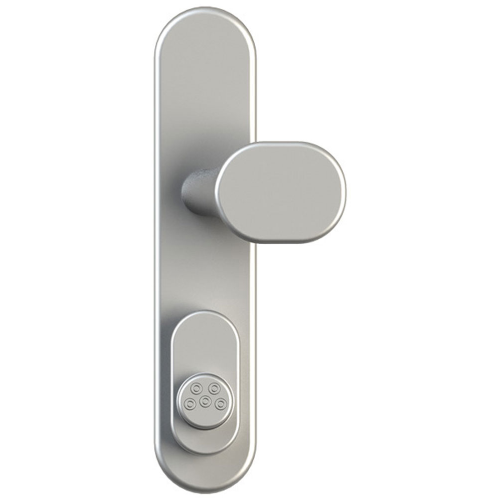 ES1-Schutzbeschlag GEMINY m. Zylinderschiebeschutz / Nr. GEM-92HW / F1-eloxiert