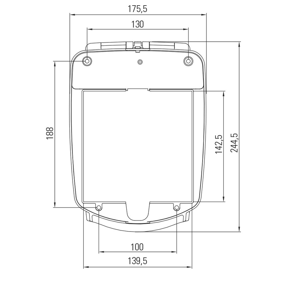 e -Cover / rot / ohne Alarm / große Ausführung für Handmelder bis 138 x 138 mm / SONDERNETTOPREIS